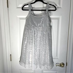 BONNIE JEAN Silver Dress 14 😍